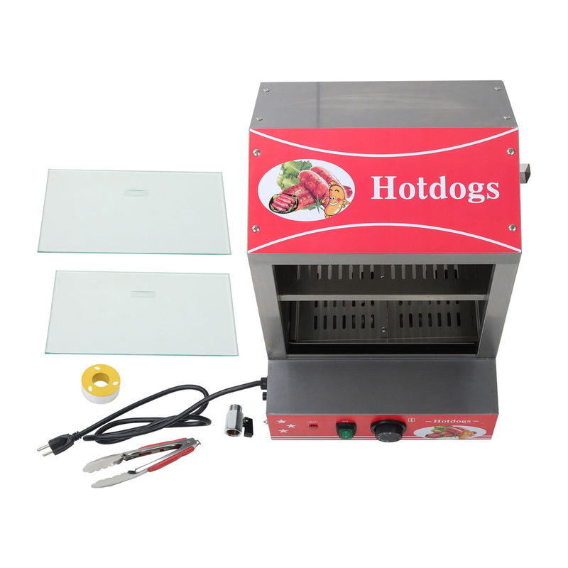 DURAFORCE 2-Tier Hot Dog Hut Steamer with Precise Temp Control & Bun Warmer 27L