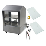 DURAFORCE 2-Tier Hot Dog Hut Steamer with Precise Temp Control & Bun Warmer 27L