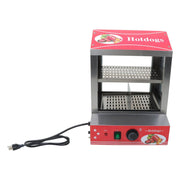 DURAFORCE 2-Tier Hot Dog Hut Steamer with Precise Temp Control & Bun Warmer 27L