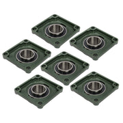 DURAFORCE UCF212-39 Pillow Block Bearing 2-7/16" Bore 4Bolt Solid Base Self-Aligning 6 Pcs