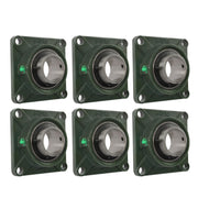 DURAFORCE UCF212-39 Pillow Block Bearing 2-7/16" Bore 4Bolt Solid Base Self-Aligning 6 Pcs
