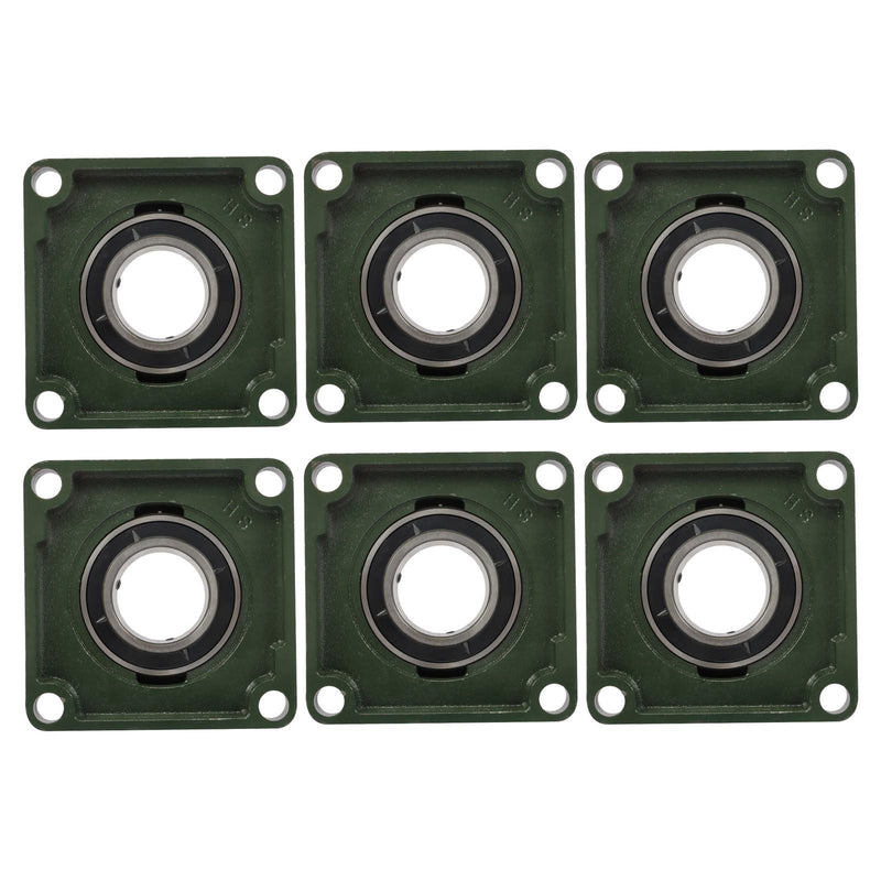DURAFORCE UCF212-39 Pillow Block Bearing 2-7/16" Bore 4Bolt Solid Base Self-Aligning 6 Pcs