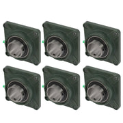 DURAFORCE UCF212-39 Pillow Block Bearing 2-7/16" Bore 4Bolt Solid Base Self-Aligning 6 Pcs