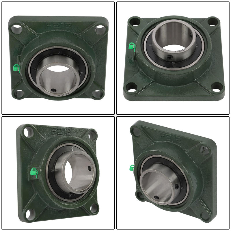 DURAFORCE UCF212-39 Pillow Block Bearing 2-7/16" Bore 4Bolt Solid Base Self-Aligning 6 Pcs