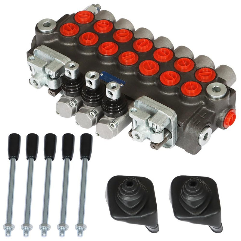 DURAFORCE 11GPM Hydraulic Directional Control Valve 7Spool 2JOYSTICK 40L BSPP Port