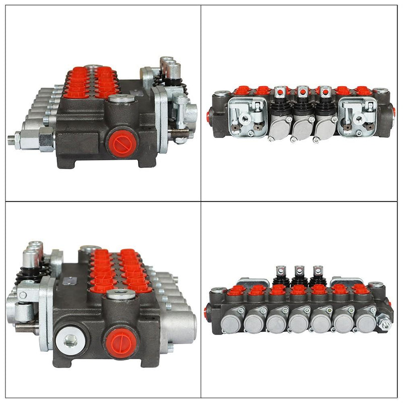 DURAFORCE 11GPM Hydraulic Directional Control Valve 7Spool 2JOYSTICK 40L BSPP Port