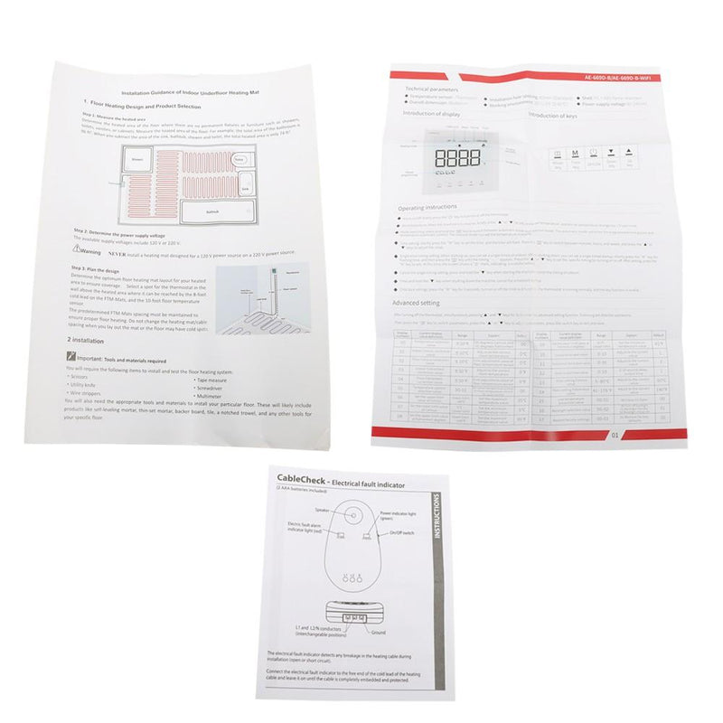 DURAFORCE 100 Sqft Floor Heating Mat Kit Electric Radiant Floor Heating System 120V