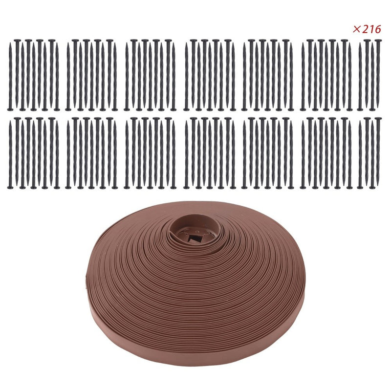 DURAFORCE 246FT 2" Garden Landscape Edging No Dig Lawn Edging Border With 216 8-In Spikes