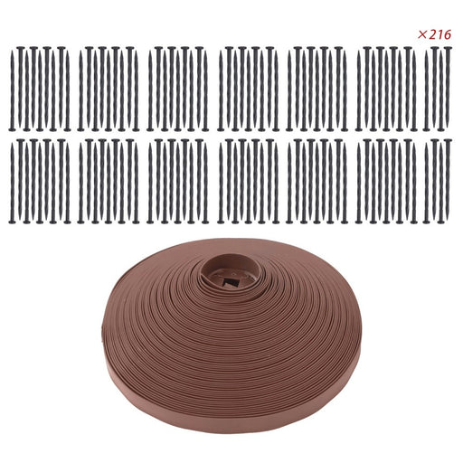 DURAFORCE 246FT 2" Garden Landscape Edging No Dig Lawn Edging Border With 216 8-In Spikes