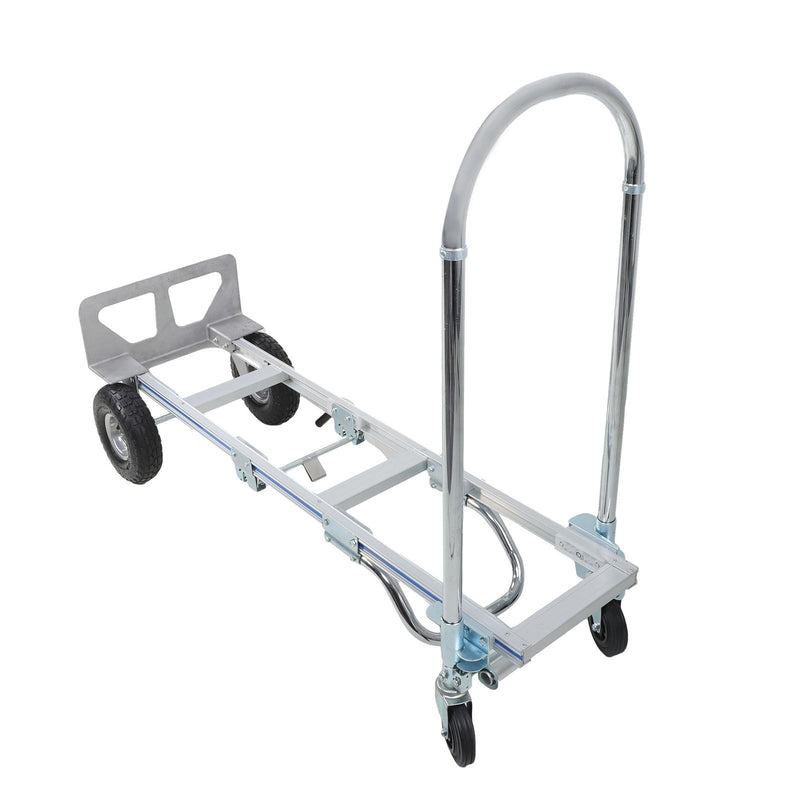 DURAFORCE 2 In 1 Folding Trolley 1000Lb Aluminum Hand Truck Convertible Folding Dolly Cart