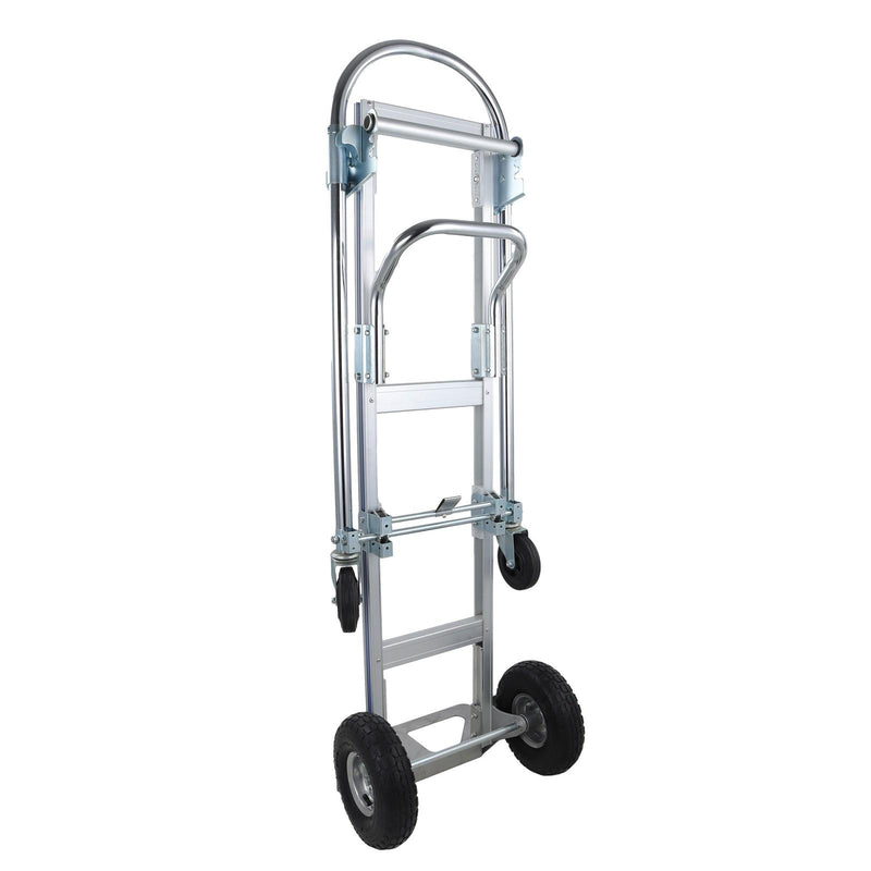 DURAFORCE 2 In 1 Folding Trolley 1000Lb Aluminum Hand Truck Convertible Folding Dolly Cart