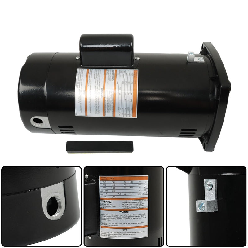 DURAFORCE 48Y Frame Inground 2HP Pool Pump Motor Square Flange Swimming Pool Pump USQ1202