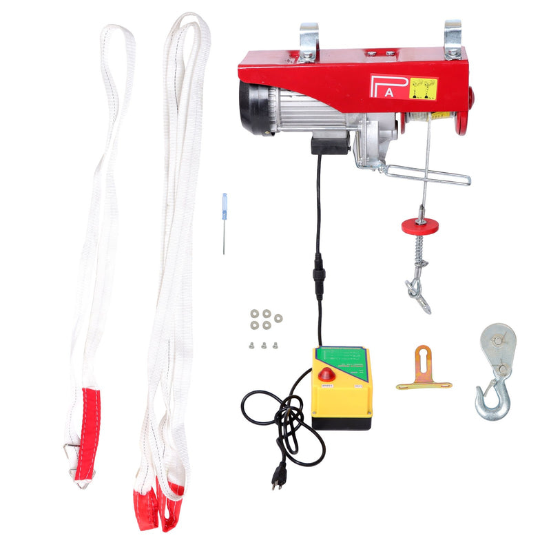 DURAFORCE 2200lbs Wireless Remote Control 328ft/100m PA1000 Mini Electric Hoist 1600W 110V