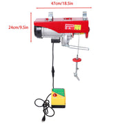 DURAFORCE 2200lbs Wireless Remote Control 328ft/100m PA1000 Mini Electric Hoist 1600W 110V