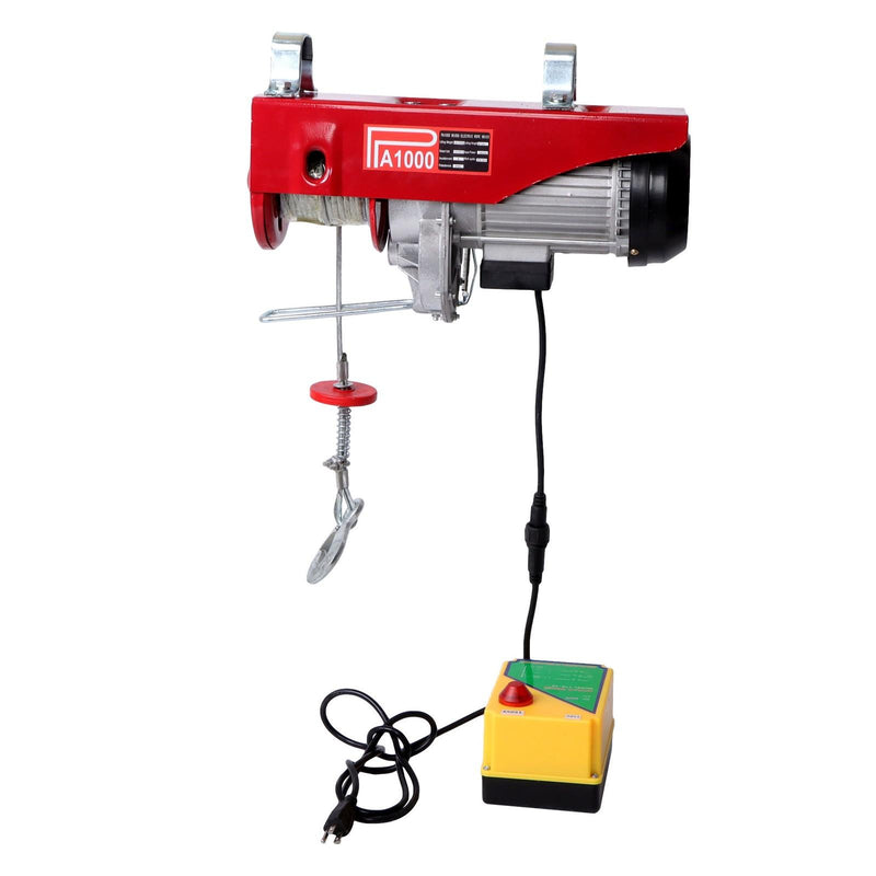 DURAFORCE 2200lbs Wireless Remote Control 328ft/100m PA1000 Mini Electric Hoist 1600W 110V
