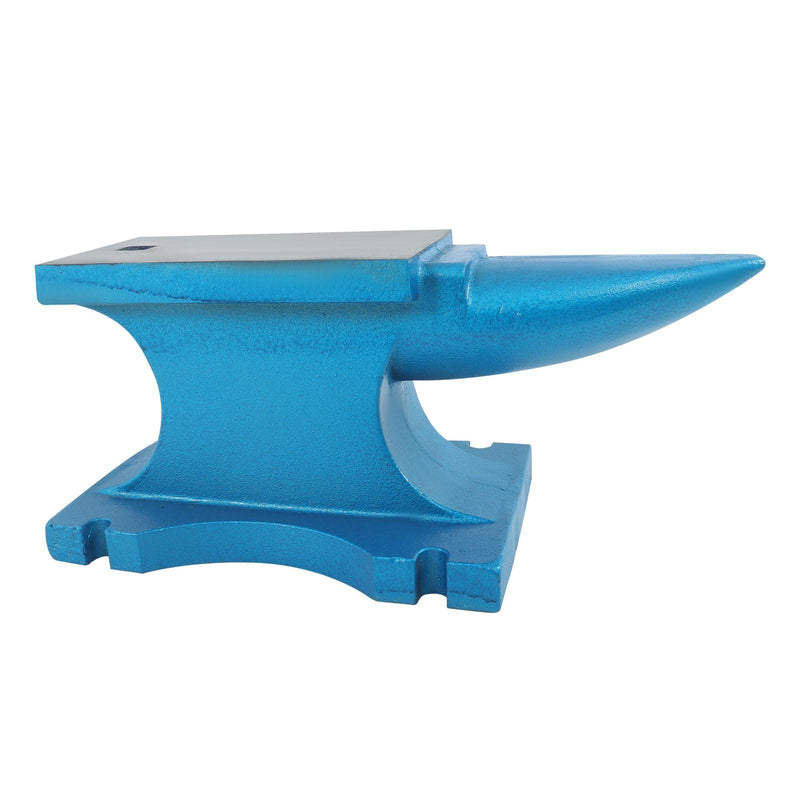 DURAFORCE Forged Steel 50kg 110Lb Blacksmith Anvil Heat Treated Long Round Horn Horn Anvil