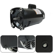 DURAFORCE 2HP Square Flange Pool Pump Motor Threaded Shaft Swimming Pool Pump B2855 230V
