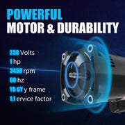 DURAFORCE 2HP Square Flange Pool Pump Motor Threaded Shaft Swimming Pool Pump B2855 230V
