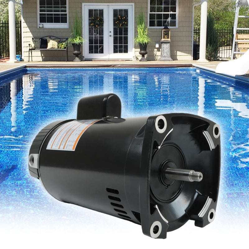 DURAFORCE 2HP Square Flange Pool Pump Motor Threaded Shaft Swimming Pool Pump B2855 230V