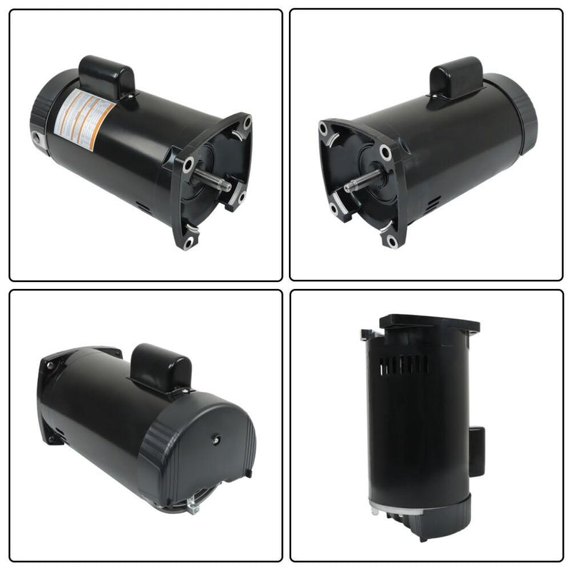 DURAFORCE 2HP Square Flange Pool Pump Motor Threaded Shaft Swimming Pool Pump B2855 230V