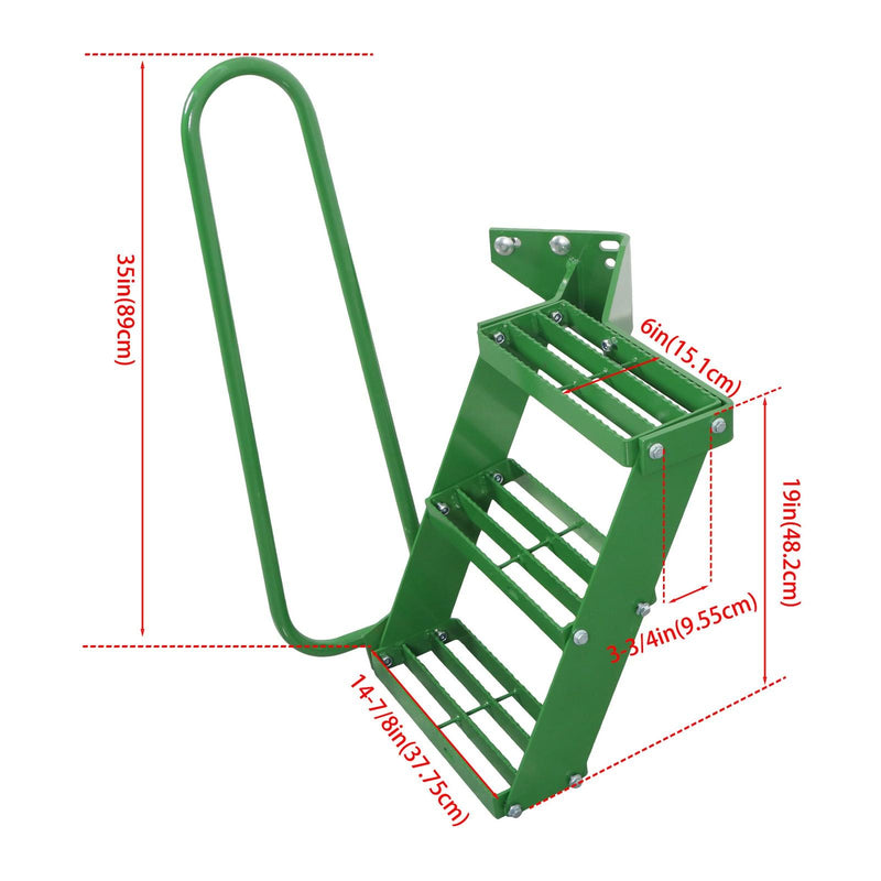 DURAFORCE Fit For John Deere 4050 4240 4430 4630 4440 Left Handrail Stair Step Kit Green