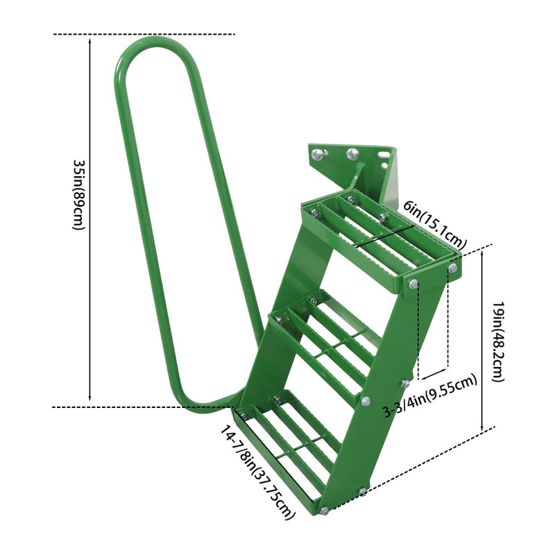 DURAFORCE Fit For John Deere 4050 4240 4430 4630 4440 Left Handrail Stair Step Kit Green