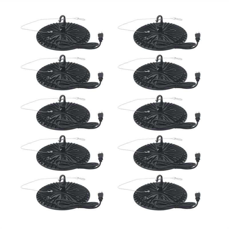 DURAFORCE 10 Pcs 100W UFO High Bay Light LED Industrial Commercial Shop Light Fixtures