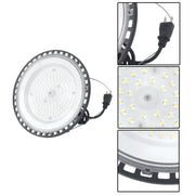 DURAFORCE 10 Pcs 100W UFO High Bay Light LED Industrial Commercial Shop Light Fixtures
