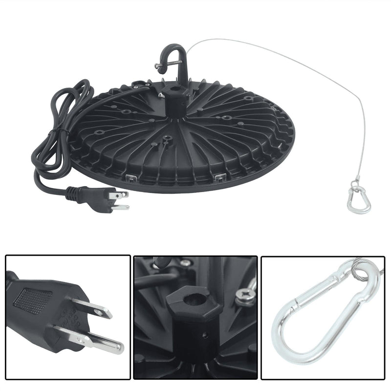 DURAFORCE 10 Pcs 100W UFO High Bay Light LED Industrial Commercial Shop Light Fixtures