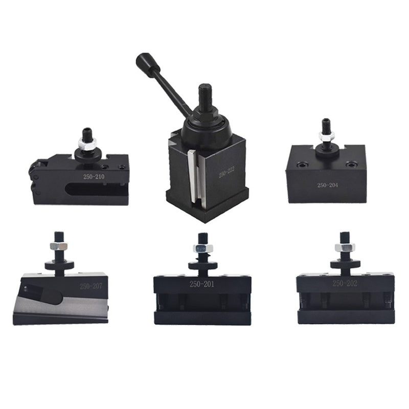 DURAFORCE 6 Pieces BXA 250-222 Wedge Type Tool Post Holder Set For Swing Dia 10-15"