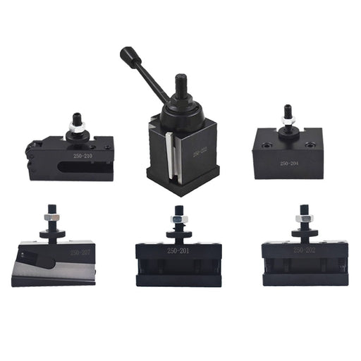DURAFORCE 6 Pieces BXA 250-222 Wedge Type Tool Post Holder Set For Swing Dia 10-15"