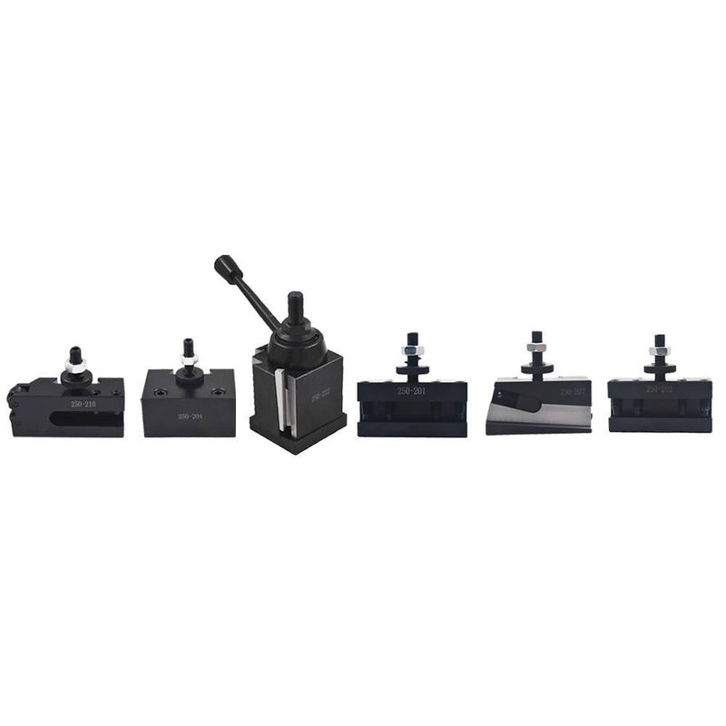DURAFORCE 6 Pieces BXA 250-222 Wedge Type Tool Post Holder Set For Swing Dia 10-15"