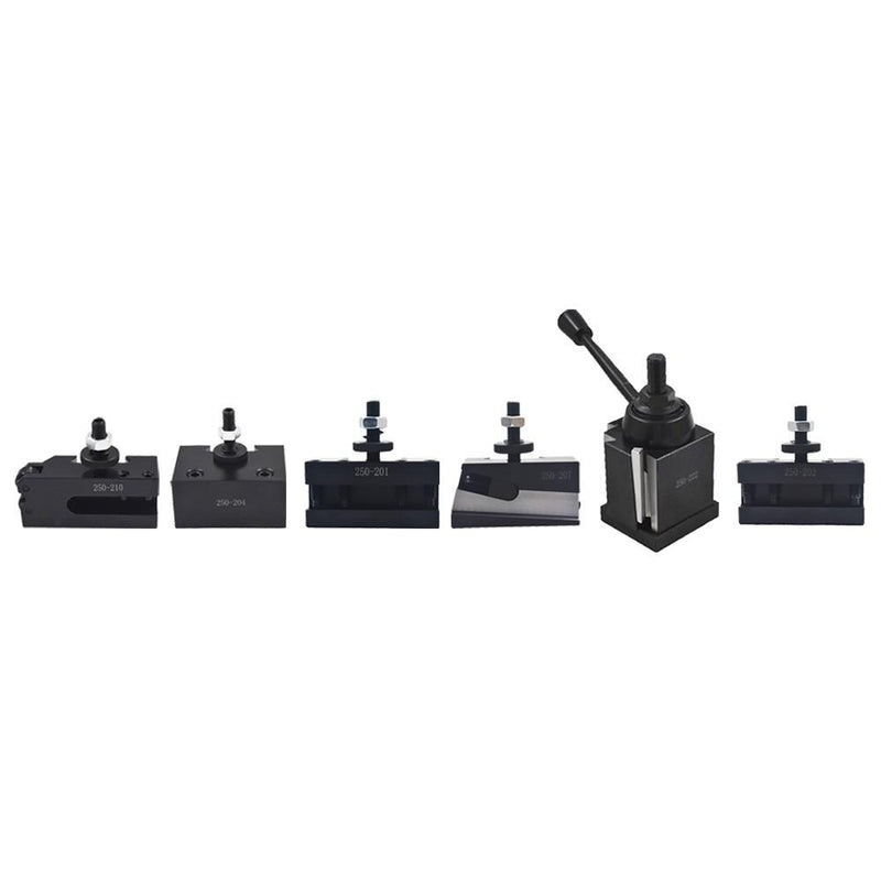 DURAFORCE 6 Pieces BXA 250-222 Wedge Type Tool Post Holder Set For Swing Dia 10-15"