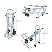 DURAFORCE Folding Dolly Cart 1000lbs Capacity Aluminum Hand Truck Folding Trolley 4in1