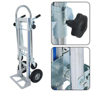 DURAFORCE Folding Dolly Cart 1000lbs Capacity Aluminum Hand Truck Folding Trolley 4in1
