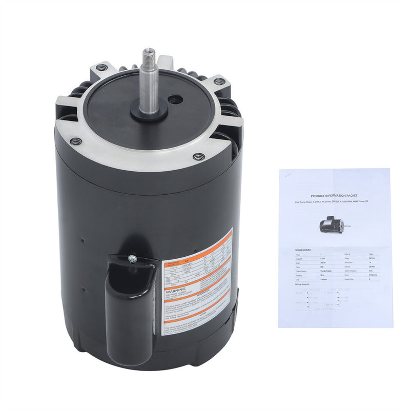 DURAFORCE B128 Single Speed C-Face Full Rated 1HP 115V/230V Replacement Pool Pump Motor