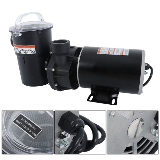 DURAFORCE 1 HP W3SP1580 Black Heavy-Duty Motor Above Ground Swimming Pool Pump With Cord