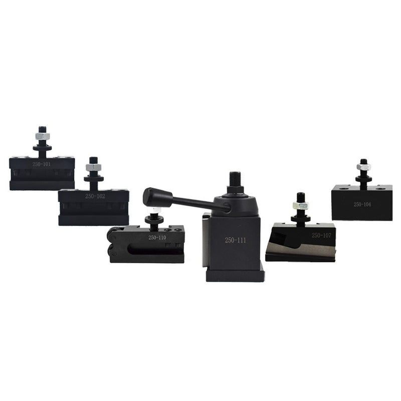 DURAFORCE AXA 250-111 Wedge 6Pcs Type Quick Change Tool Post Holder Set For Lathe 12"