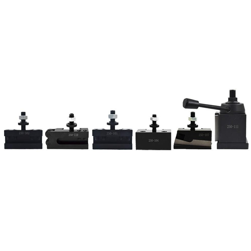 DURAFORCE AXA 250-111 Wedge 6Pcs Type Quick Change Tool Post Holder Set For Lathe 12"