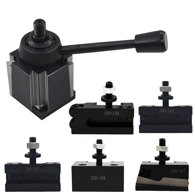 DURAFORCE AXA 250-111 Wedge 6Pcs Type Quick Change Tool Post Holder Set For Lathe 12"