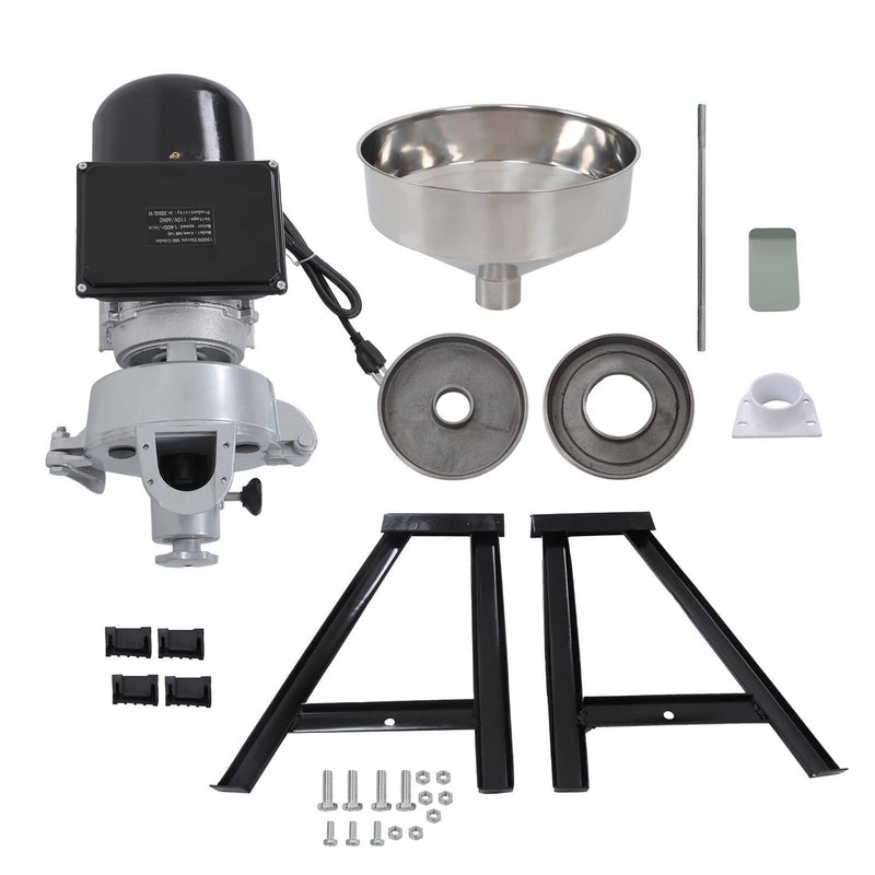 DURAFORCE Electric Dry & Wet Grain Mill Grinder 1500W Corn Wheat Cereal With Funnel 110V