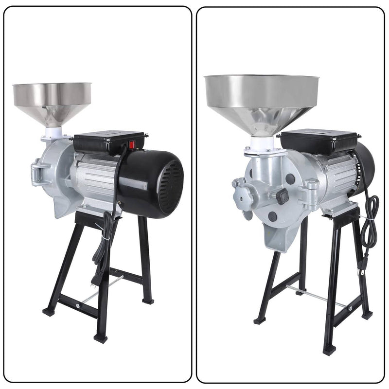 DURAFORCE Electric Dry & Wet Grain Mill Grinder 1500W Corn Wheat Cereal With Funnel 110V