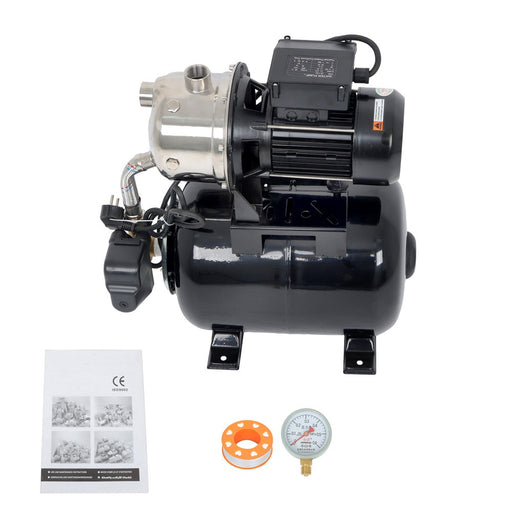 DURAFORCE 1320GPH Shallow Well Pump Stainless Steel Pump With Pressure Tank 1.6HP 115V