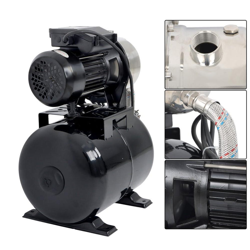 DURAFORCE 1320GPH Shallow Well Pump Stainless Steel Pump With Pressure Tank 1.6HP 115V
