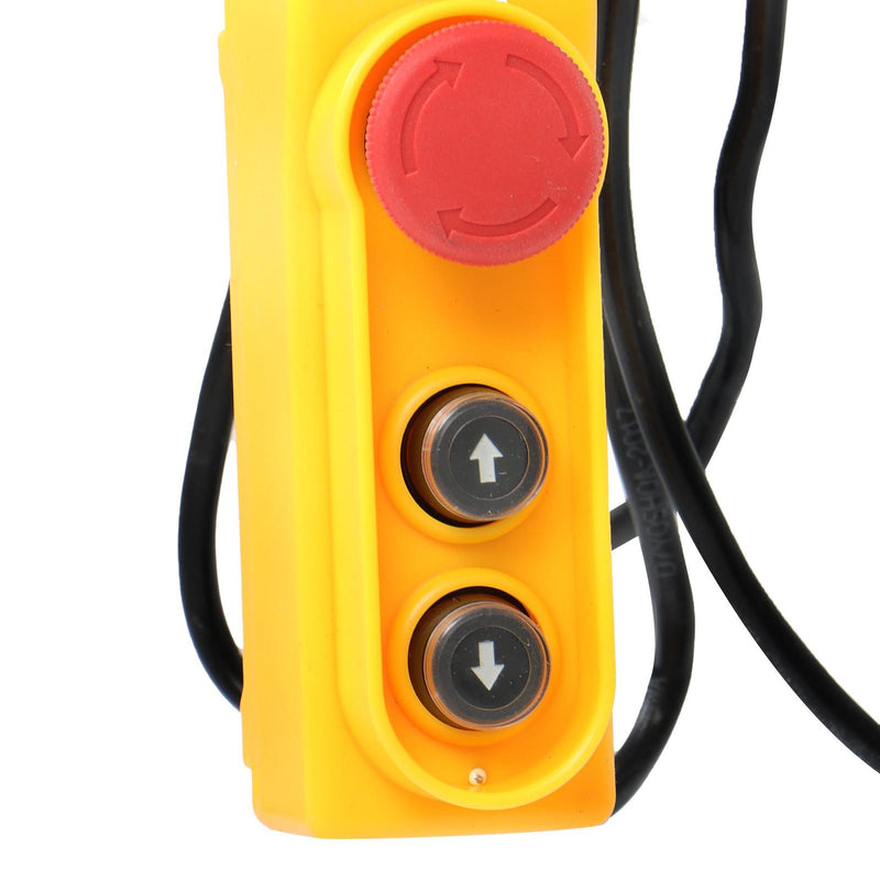 DURAFORCE 1600W 110V 2200lbs 14ft Crane Winch Wired Remote Control Mini Electric Hoist