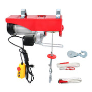 DURAFORCE 1600W 110V 2200lbs 14ft Crane Winch Wired Remote Control Mini Electric Hoist