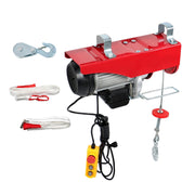 DURAFORCE 1600W 110V 2200lbs 14ft Crane Winch Wired Remote Control Mini Electric Hoist