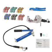 DURAFORCE Air Conditioning Repaire Handheld Hydraulic Hose Crimping Tool with 7 Dies