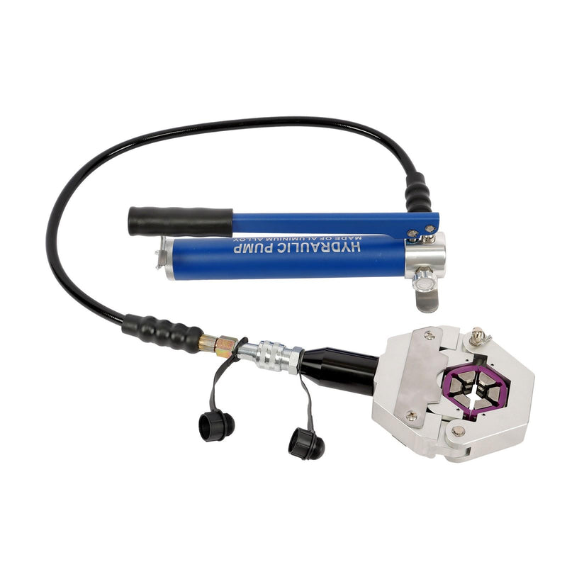 DURAFORCE Air Conditioning Repaire Handheld Hydraulic Hose Crimping Tool with 7 Dies
