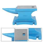DURAFORCE Industrial 99LB Cast-Iron Anvil 45KG Hardened Surface Long Curved Horn Design